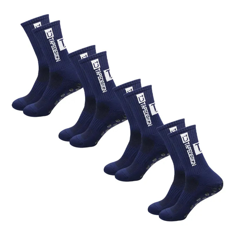 High Quality 4 Pack Football Socks with Grip Soles