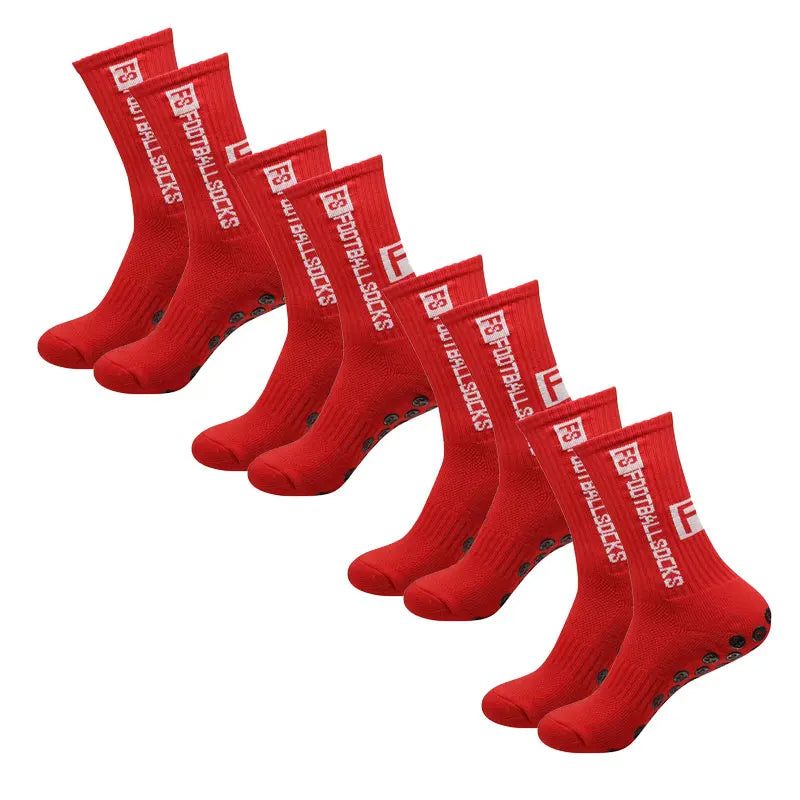 High Quality 4 Pack Football Socks with Grip Soles