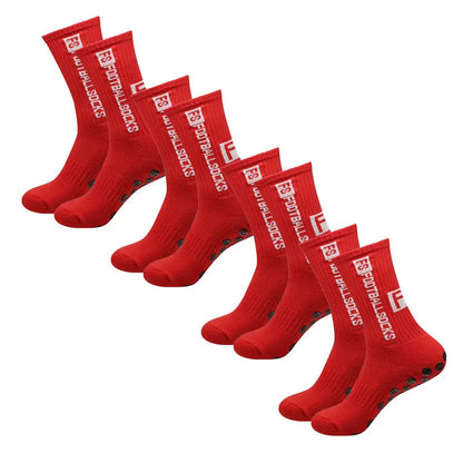 High Quality 4 Pack Football Socks with Grip Soles
