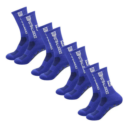 High Quality 4 Pack Football Socks with Grip Soles