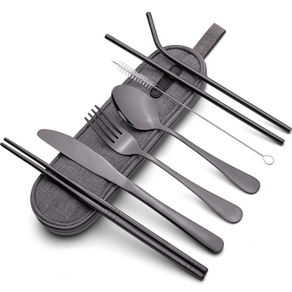 Portable 4-Piece Stainless Steel Travel Cutlery Set - Halri
