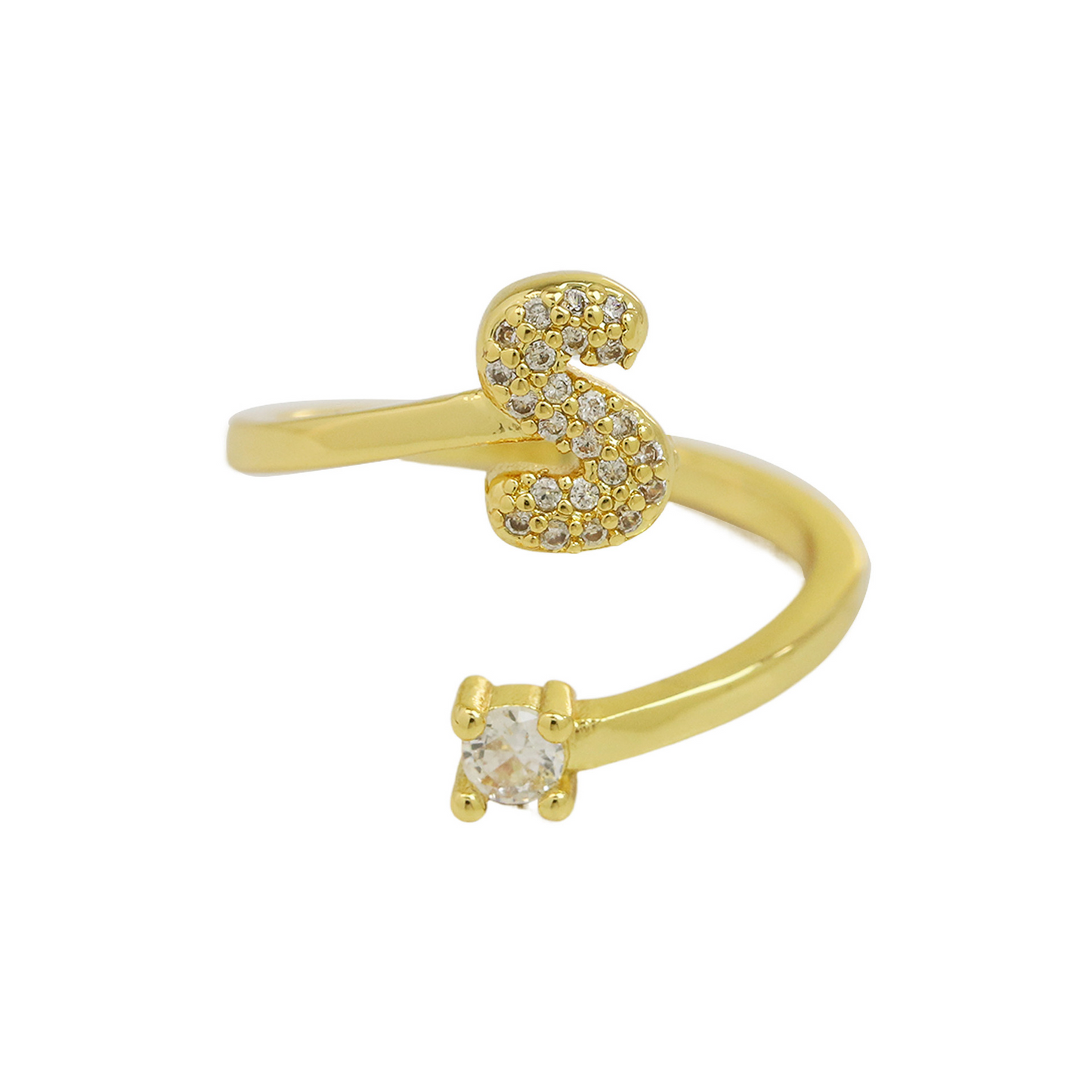 Delicate Sparkle Initial Diamond Ring