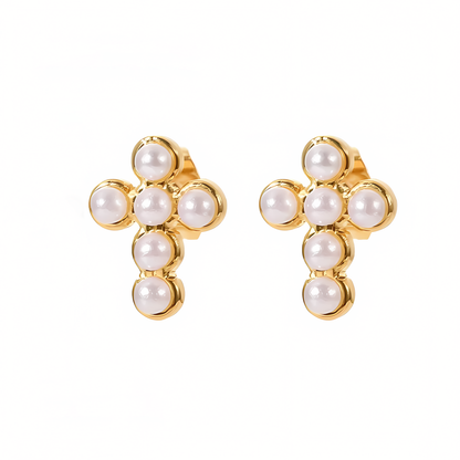 Delicate Silver Cross Earrings