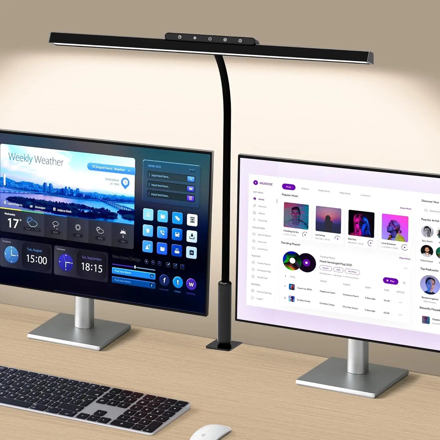 Bright LED Desk Light with Adjustable Arm - Halri