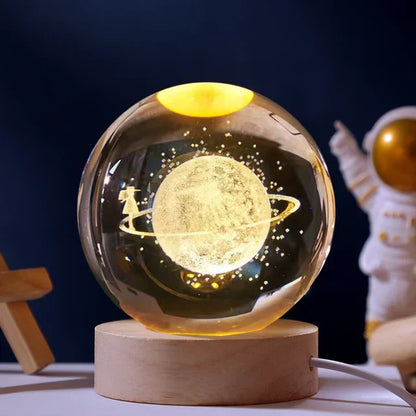Glowing Galaxy 3D Crystal Night Light