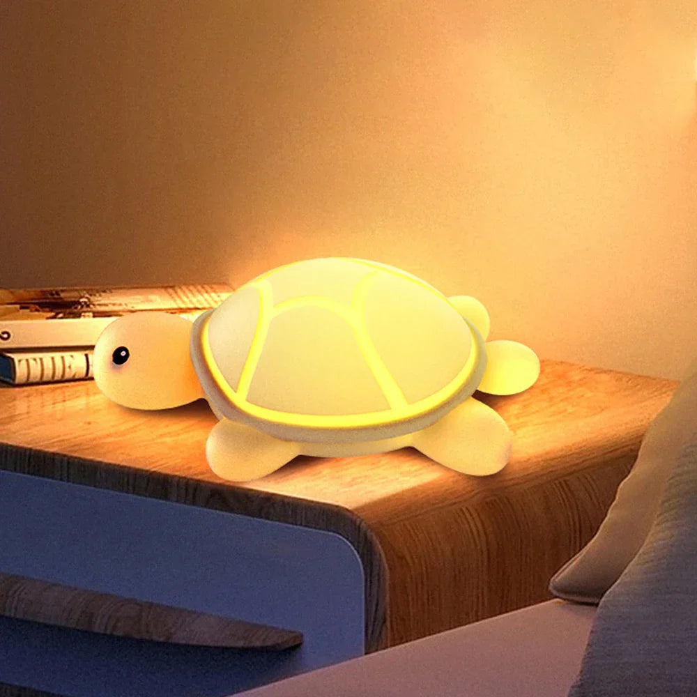 Colorful Turtle LED Nightlight Soft Silicone USB Rechargeable - Halri