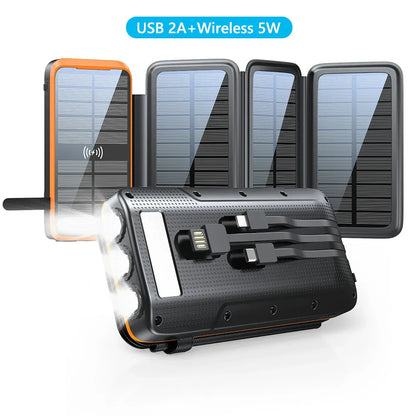 Portable Solar Power Bank 43800mAh Fast Charger - Halri