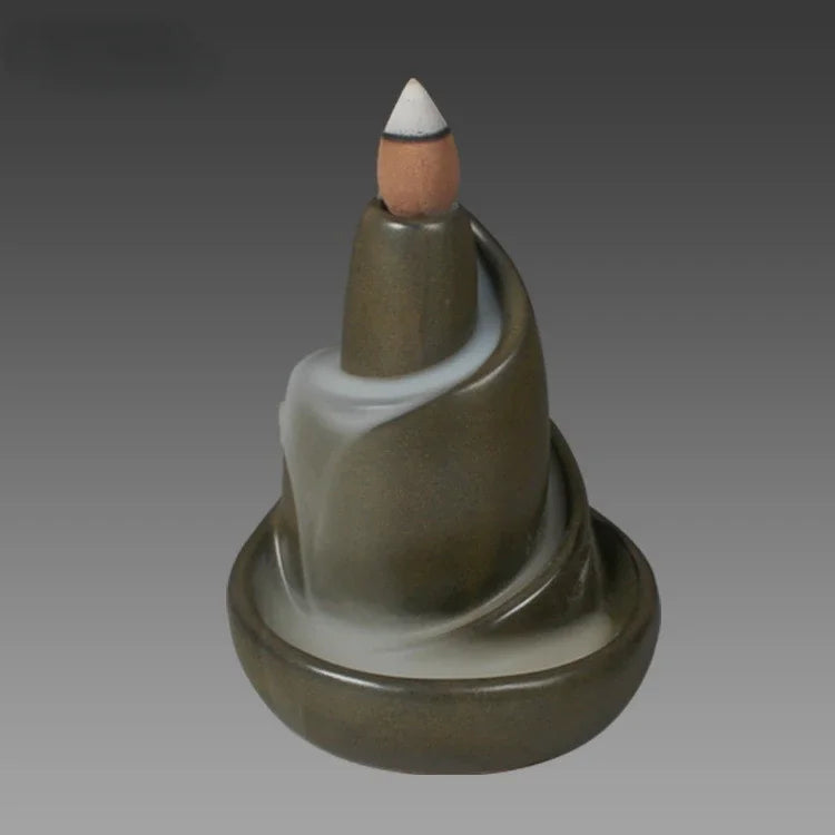 Sleek Black Ceramic Incense Holder - Halri