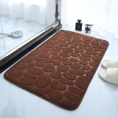 Soft Grip Bathroom Mat with Textured Memory Foam Surface - Halri