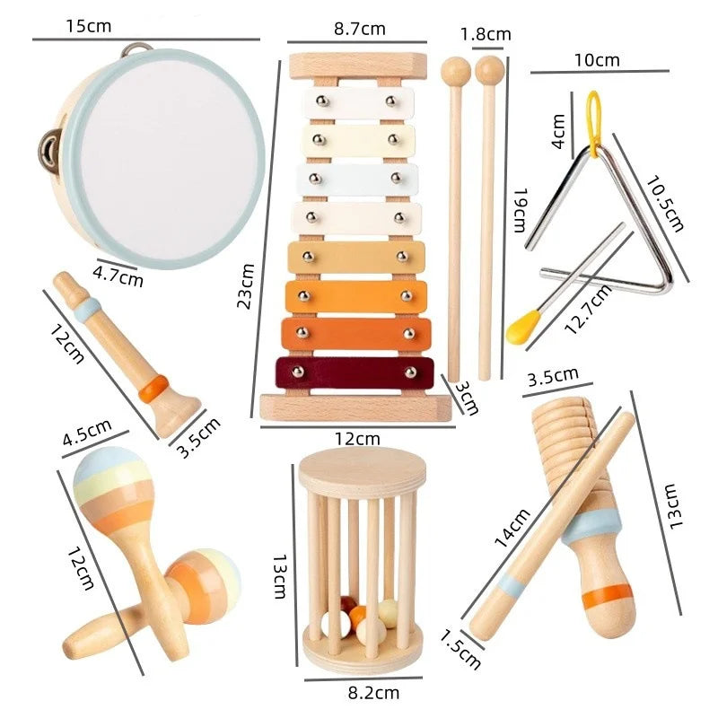 Kid-Friendly Wood Musical Instrument Kit for Kids