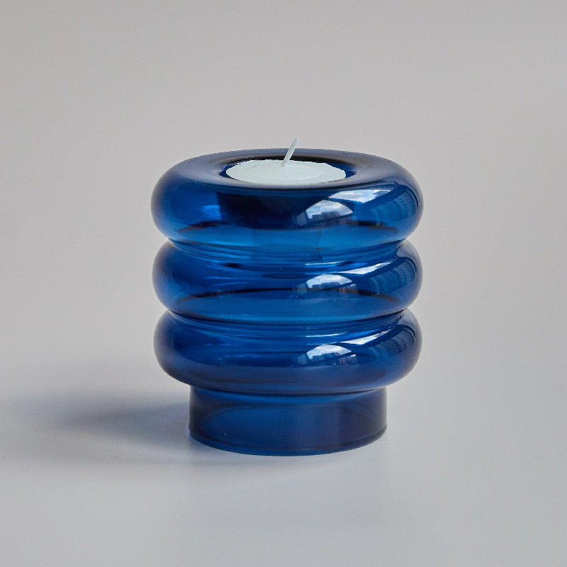 Double Glass Twist Candle Holder
