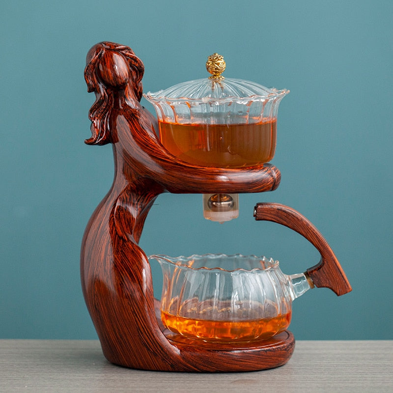 Magical Ocean Whimsy Wood Teapot