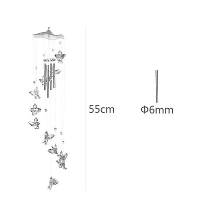 Delicate Outdoor Wind Chime with Butterfly Bells
