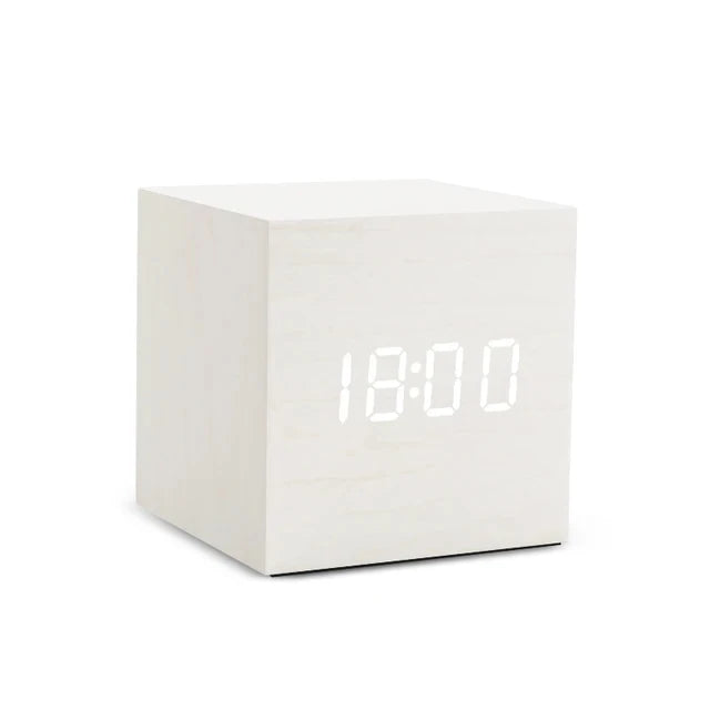 Simple Wood Digital Alarm Clock with Temperature Display