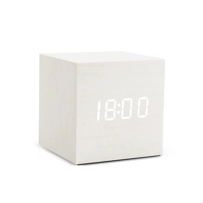 Simple Wood Digital Alarm Clock with Temperature Display