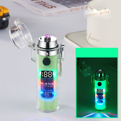 Waterproof Dual Arc Lighter Flashlight Torch