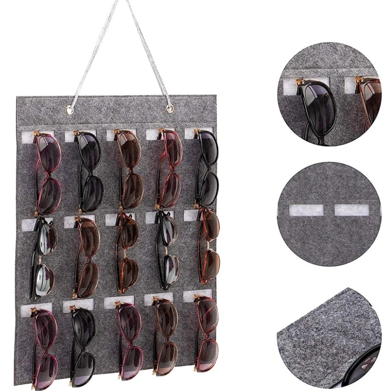 Compact Foldable Glasses Storage Rack