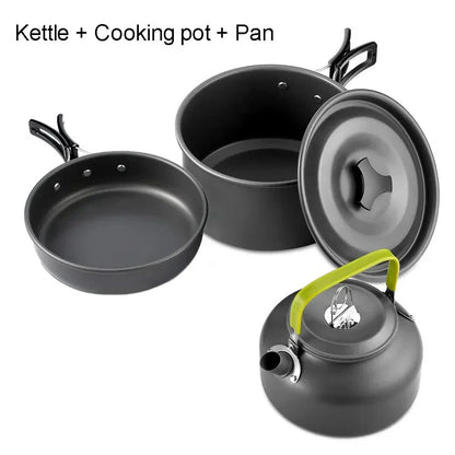 Compact Outdoor Cooking Set - Ultra Light Non Stick Camp Kit