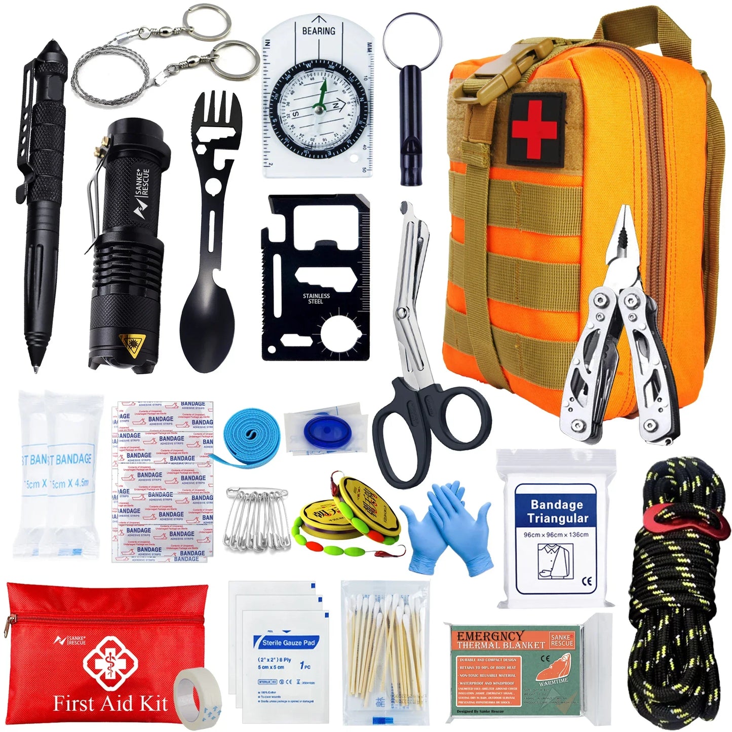 Essential 24-Piece Survival Kit for Camping & Emergency - Halri