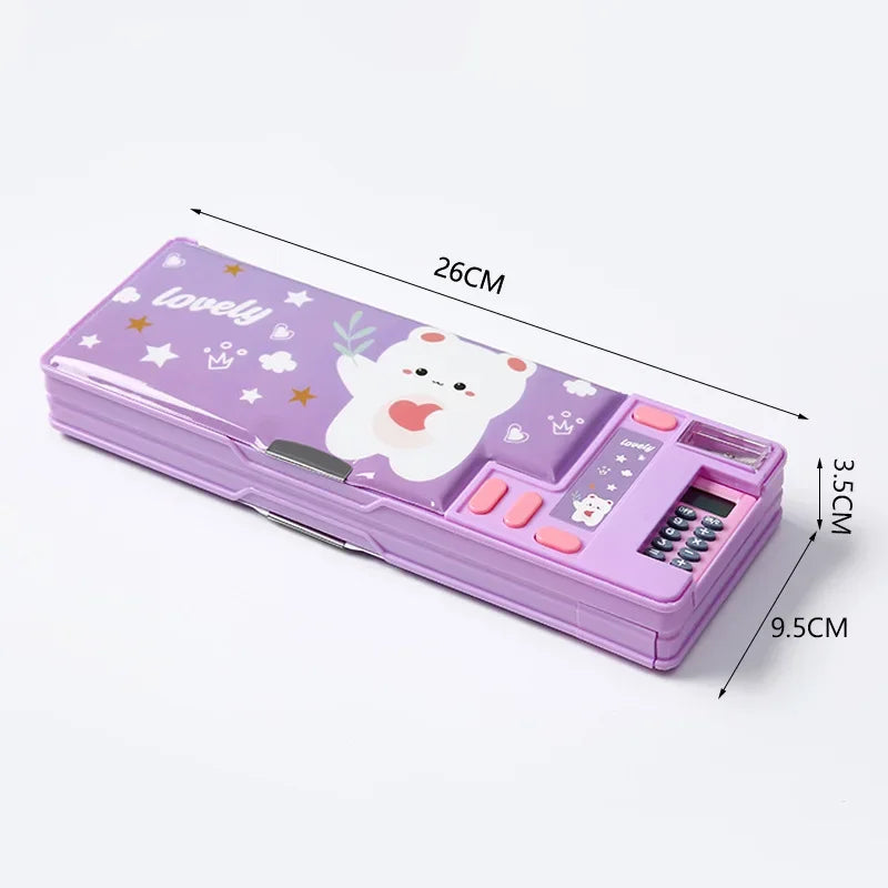 Fun Colorful Pencil Case With Calculator