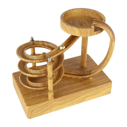 Handmade Wood Kinetic Roller Ball Desk Toy