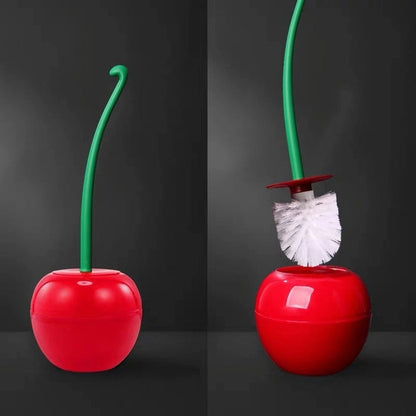 Colorful Cherry Toilet Brush with Fun Design