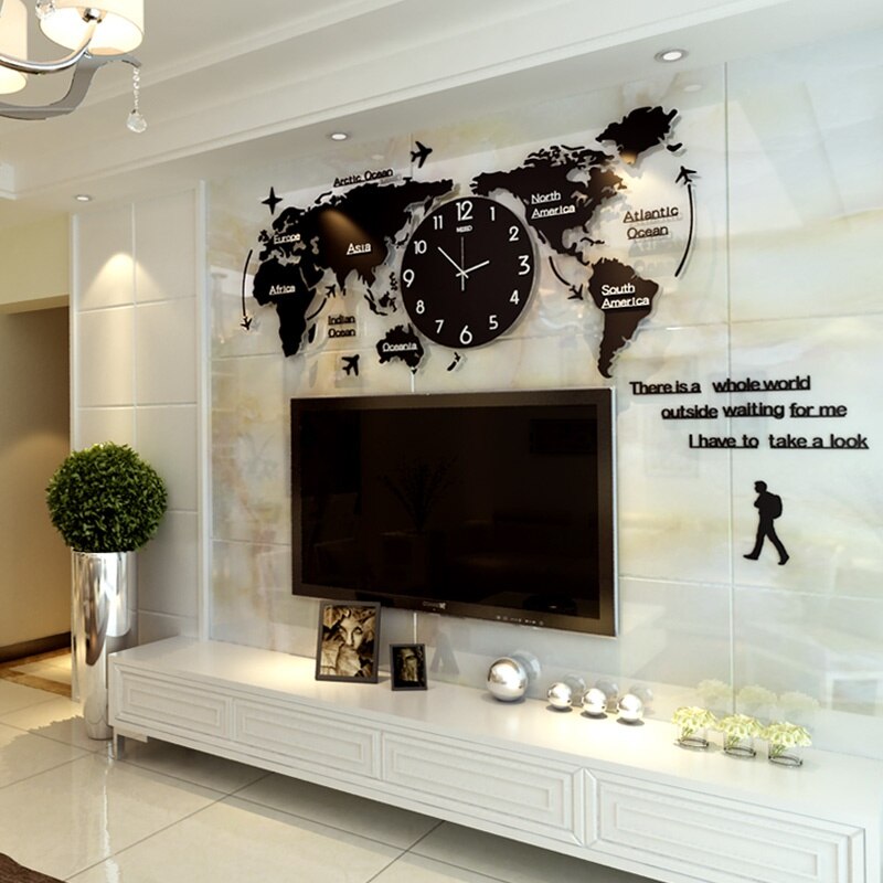 Creative 3D Acrylic DIY Wall Clock - Halri