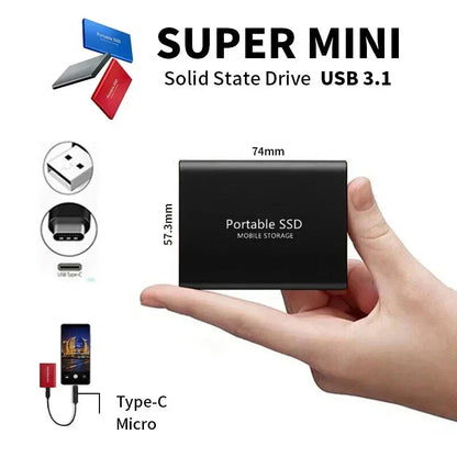 Fast 128TB Portable Solid State Drive - Durable & Compact