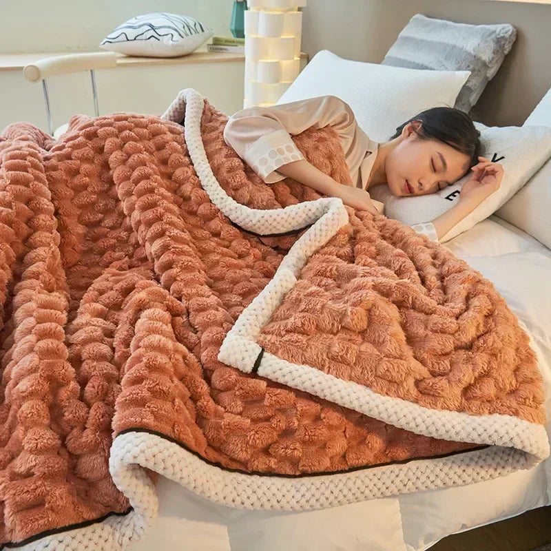 Cozy Plush Fall Throw Blanket