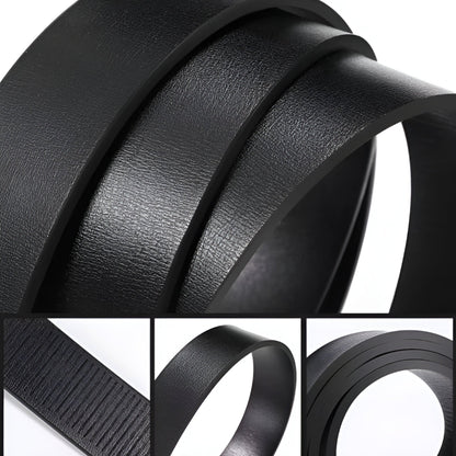 Men's Leather Belt – Durable Cowhide Design for Formal and Casual Wear – Black Stylish Accessory-4