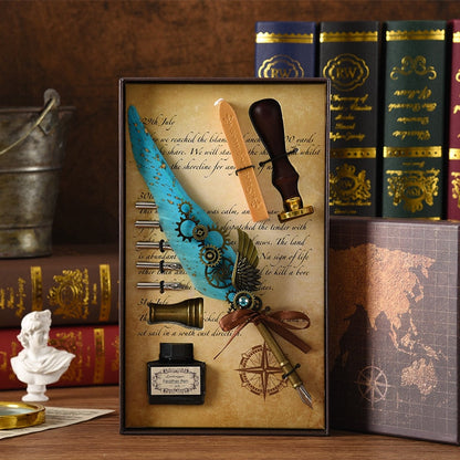 Vibrant Feather Tip Artistic Calligraphy Pen Set