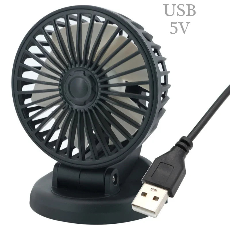 Portable Car Vent Fan 12V USB Compact Cooler