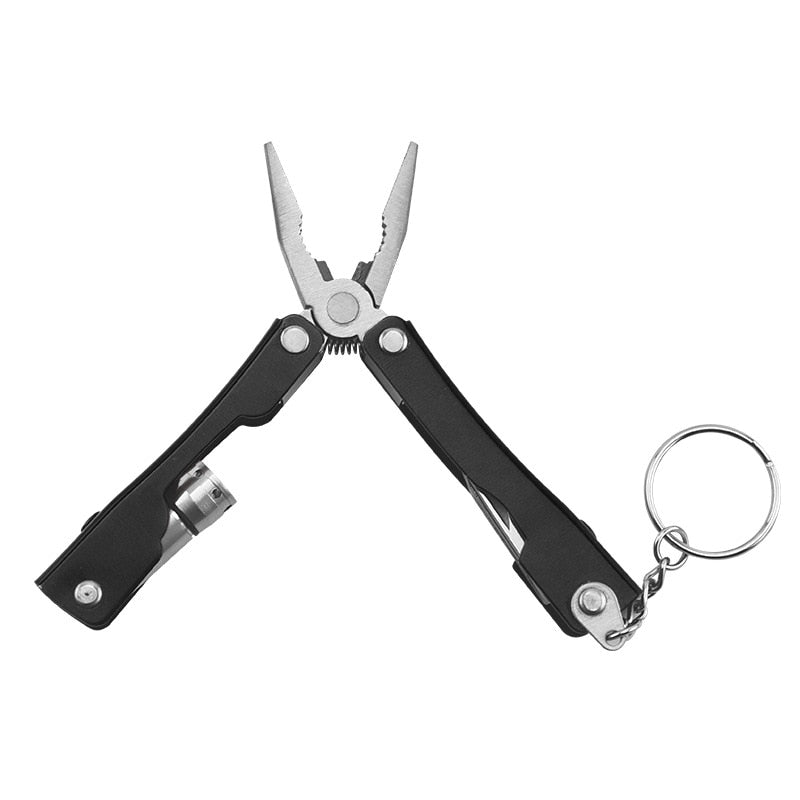 Portable 9in1 Outdoor Aluminum Keychain Tool