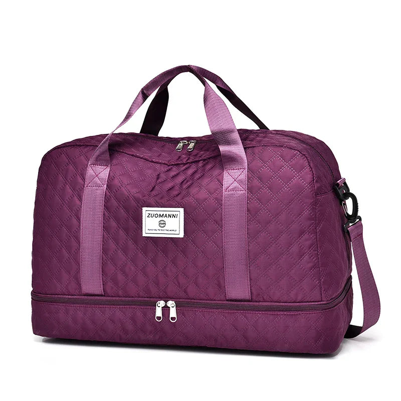 Compact Folding Travel Duffel Bag with Shoe Pocket - Halri