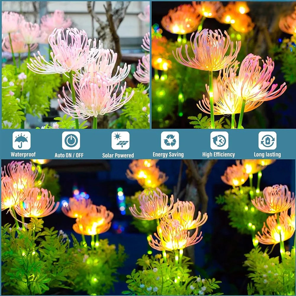 Colorful Solar Powered Flower String Lamp - Halri