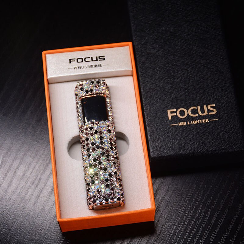 Glitter Stone Rechargeable Windproof Lighter