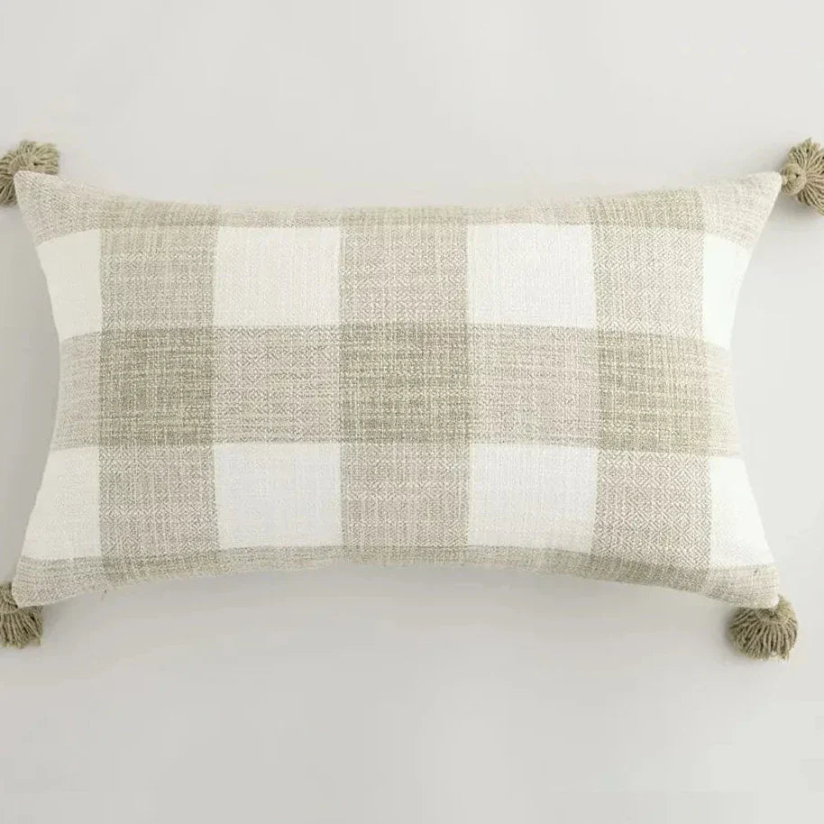 Stylish Home Decor Cushion Cover with Colorful Tassels