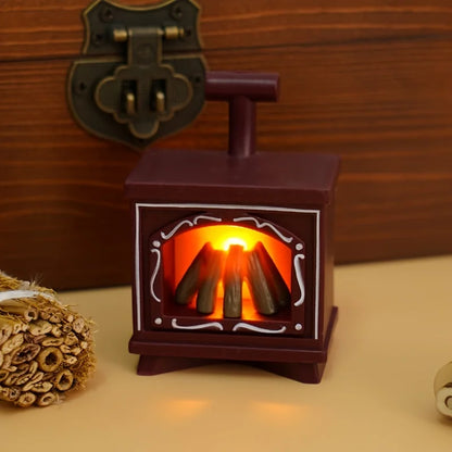 Small LED Dollhouse Fireplace Decoration 1:12 Scale