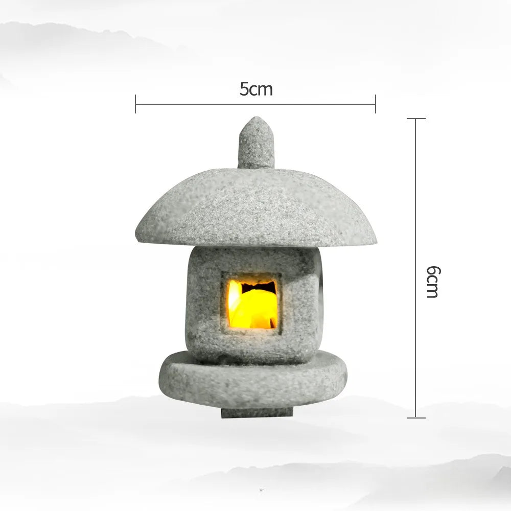 Natural Sandstone Mini Pagoda Garden Decor - Halri