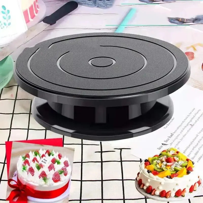 Easy Spin Cake Stand 28cm Round Serving Plate - Halri