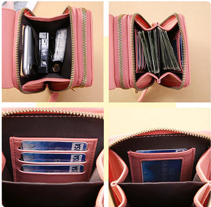 Safe RFID Blocking Cross Body Purse Travel Wallet