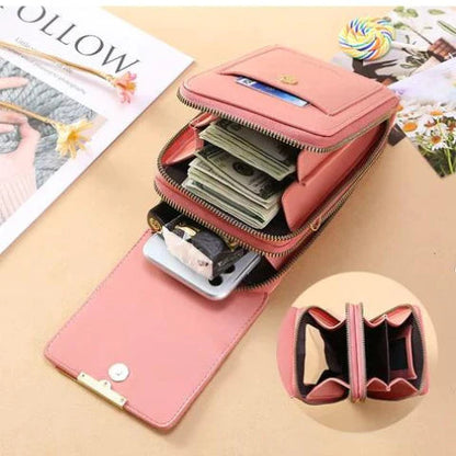 Safe RFID Blocking Cross Body Purse Travel Wallet