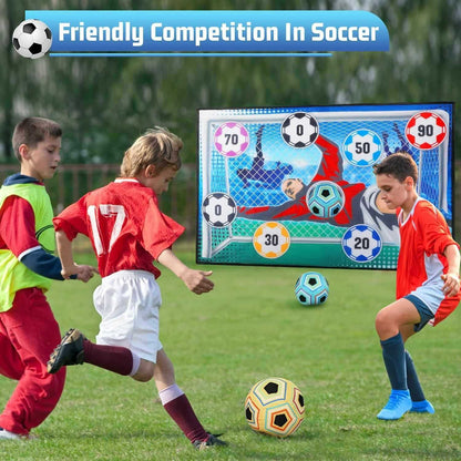 Safe Football Goal Shooting Wall – Indoor Home Training Target for Kids, 2-in-1 Kick & Toss Game