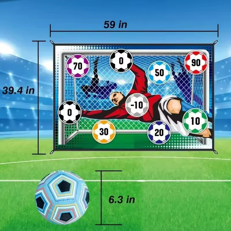Safe Football Goal Shooting Wall – Indoor Home Training Target for Kids, 2-in-1 Kick & Toss Game