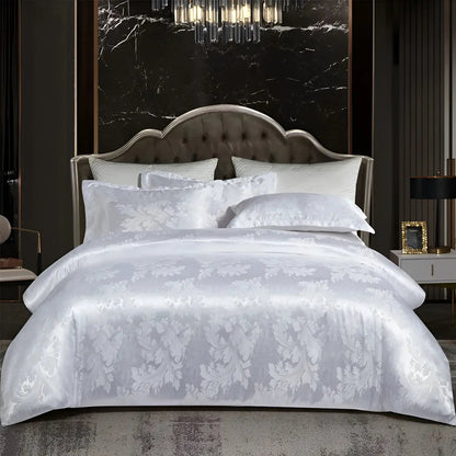 Elegant Soft Jacquard Duvet Cover for Bedroom
