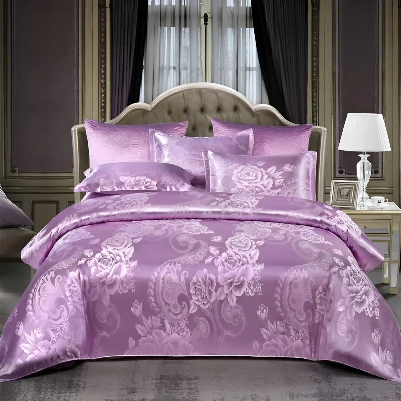 Elegant Soft Jacquard Duvet Cover for Bedroom