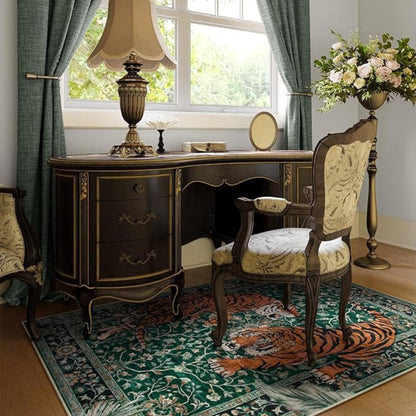 Halri | Savage Grace Tiger Tapestry Carpet Rug - Halri