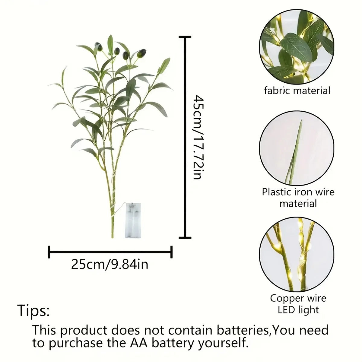 Realistic Greenery LED Table Lamp Fake Plant