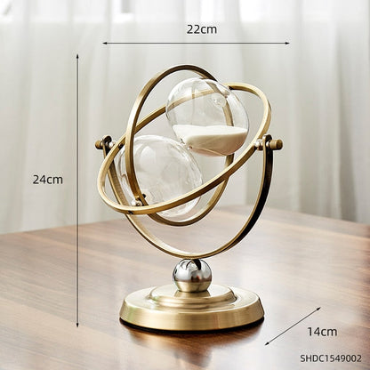 Elegant Metal Hourglass Table Decor