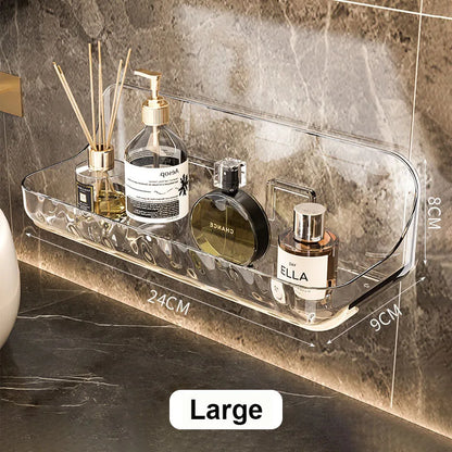 Easy Install Wall Mounted Bathroom Storage Shelf